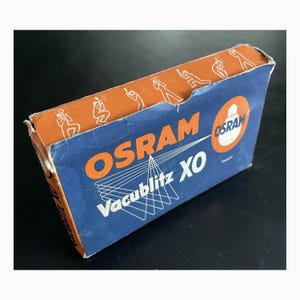 Boîte de 5 ampoules flash Osram XO vintage pour photographie argentique