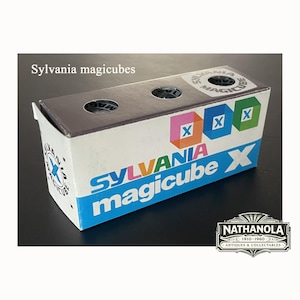 Vintage Sylvania Magicubes NOS box of 3 – Analogue Camera Flash – Instamatic Photography – 1960s Film Flash