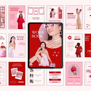 Canva Workbook Template for Coaches & Course Creators, Coaching Tools, Ebook Worksheets, Modern Magazine, Business Brochure, Lead Magnet