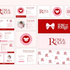 Canva Branding Kit Editable Templates, Modern Branding, Logos, Business Cards, Facebook Youtube Twitter Pinterest Banners, Thank You Cards