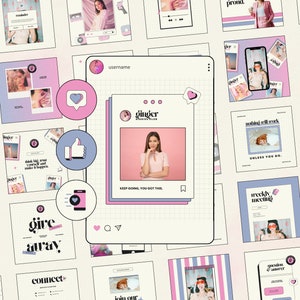 Szablony Canva Instagram, Posty kwadratowe na Instagramie, Historie na Instagramie, Najważniejsze informacje na Instagramie, Szablony mediów społecznościowych, Nowoczesny branding