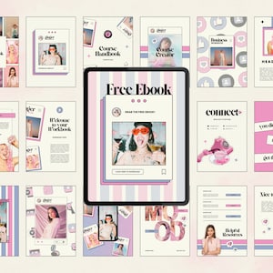 Canva Workbook Template for Coaches & Course Creators, Coaching Tools, Ebook Worksheets, Modern Magazine, Business Brochure, Lead Magnet