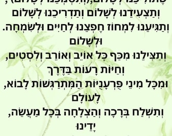 The Jewish Traveler's Prayer- Tefilat Haderech (8) Different Designs תפילת הדרך