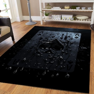 Tappeto per carte da gioco,Tappeto Drop,Tappeto per sala giochi,Tappeto di design,Tappeto dall'estetica scura,Tappeto popolare,Tappeto personalizzato,Tappeto alla moda,Tappeto per camera degli adolescenti,Tappeto moderno,Tappeto cool