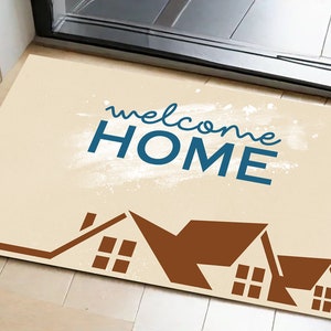 Welcome Doormat,Home Doormat,Welcome Home Doormat,Minimalistic Doormat,Design Doormat,Custom Doormat,Personalizable Rug,Modest Doormat