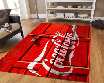 Coca Cola Rug: Modern Abstract Design Rug