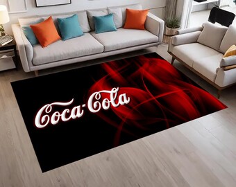 Coca Cola Rug: Modern Abstract Teens Room Decor