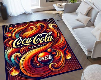 Coca Cola Area Rug: Washable Anti-slip Coke Carpet - Etsy
