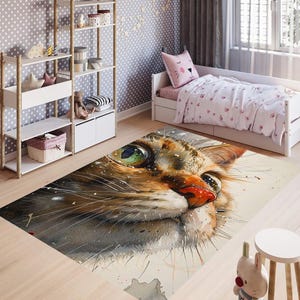 Cat Rug,Animals Rug,Cat Decor,Kids Room Rug,Cute Cat Rug,Nursery Rug,Kindergarten Rug,Home Gift,Custom Gift,New Year Gift