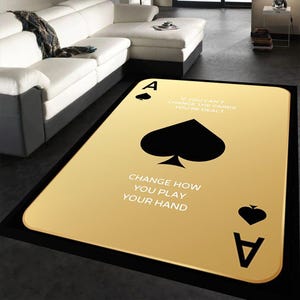 Tapis de cartes, tapis de jeu, tapis de motivation, tapis d'encouragement, tapis de gym, tapis esthétique sombre, tapis chambre d'adolescent, tapis succès, tapis ambition, cadeau d'Halloween