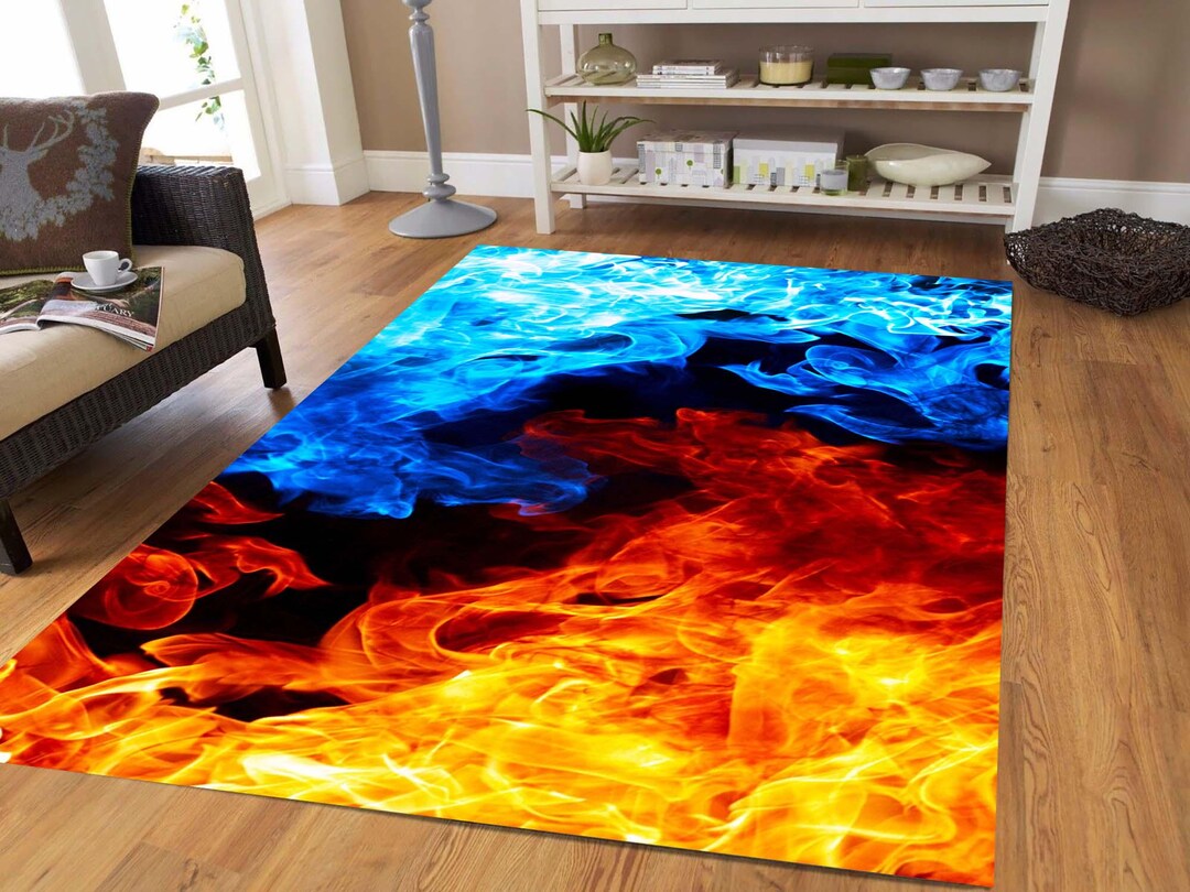 Design Rug,fire Rug,abstract Rug,teens Room Rug,personalizable Rug ...