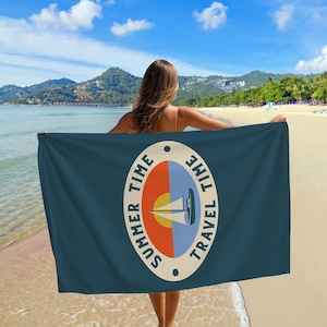 Travel Time Towel,Summer Towel,Funny Towel,Trendy Towel,Kids Towel,Beach Towel,Pool Towel,Towel Set,Personalizable Gift,Bathroom Towel