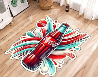 Coca Cola Area Rug: Washable Anti-slip Coke Carpet - Etsy