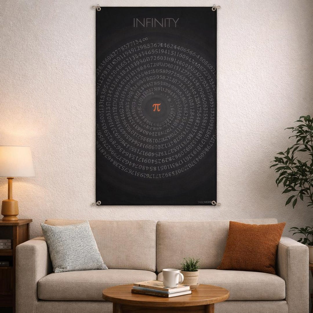 Pi Symbol Wall Tapestry - Mathematics Decor for Classroom and Office ...