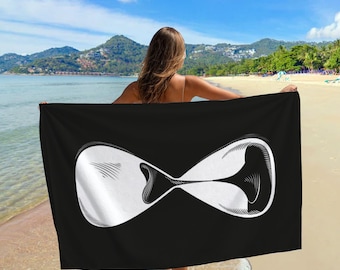 Hourglass Beach Towel, Trendy Cotton Pool Towel