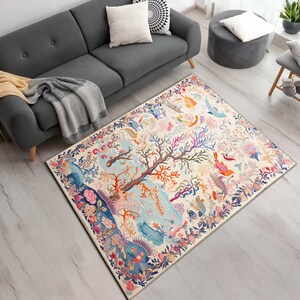 Animal Pattern Rug, Avian-inspired Rug for Home Decoration, Large Area ...