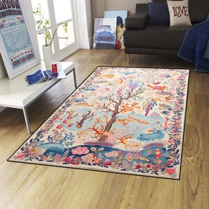 Animal Pattern Rug, Avian-inspired Rug for Home Decoration, Large Area ...