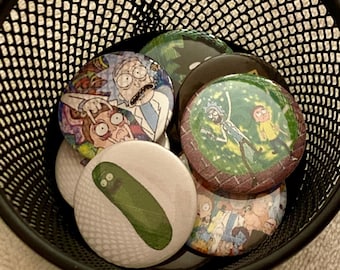 Rick and Morty Pins - 1.25in