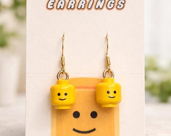 Minifigure Head Earrings