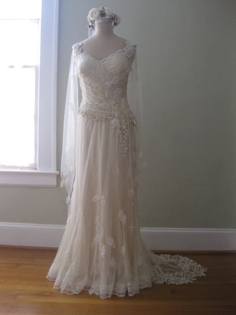 Boho Wedding Dress Lace Skirt and Corset Lace Corset
