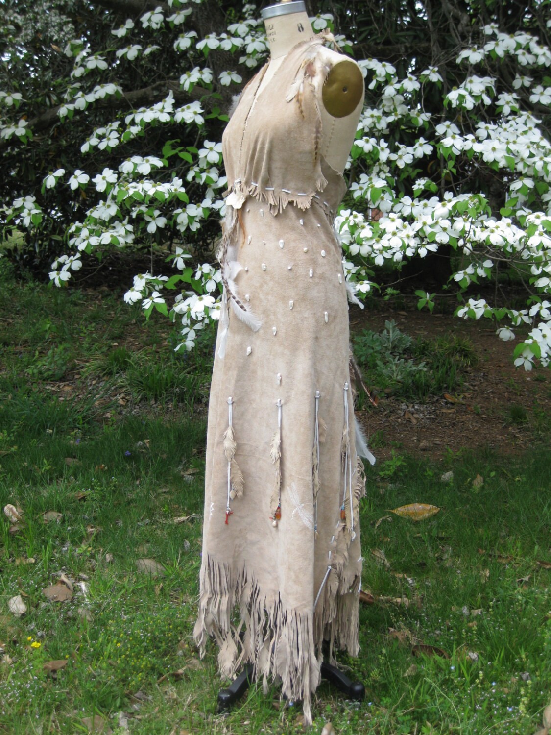 Leather Wedding Dress Native American Inspired Tribal Boho Etsy