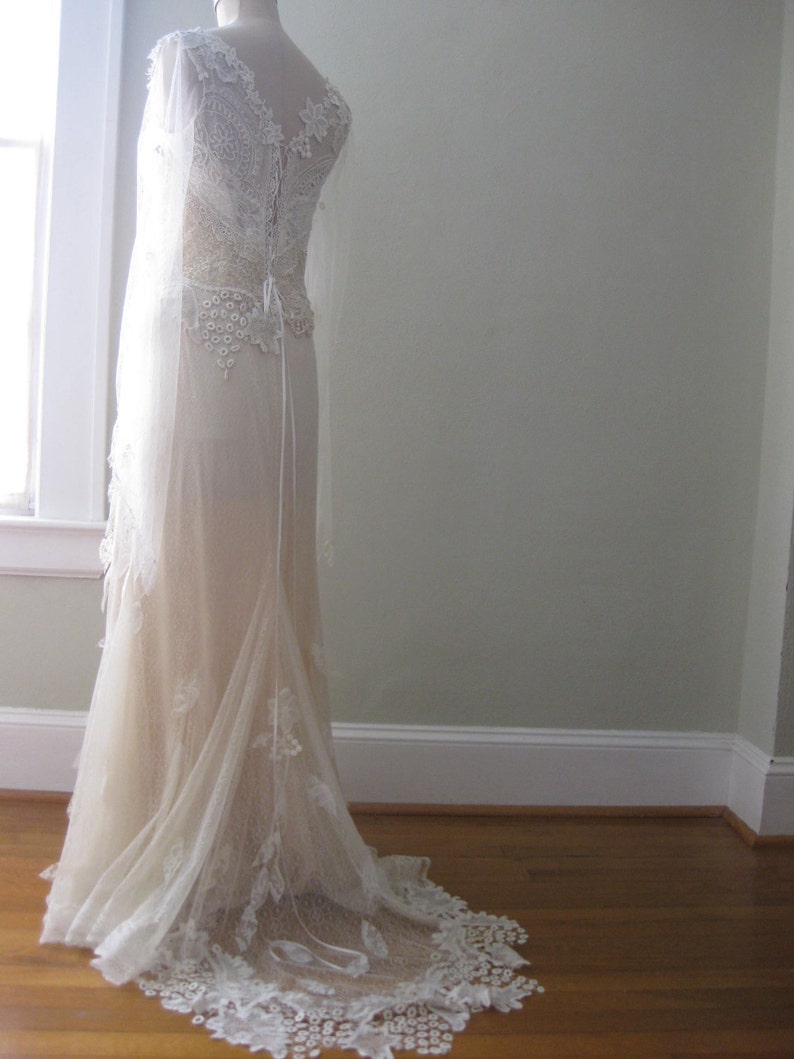 Boho Wedding Dress Lace Skirt and Corset Lace Corset