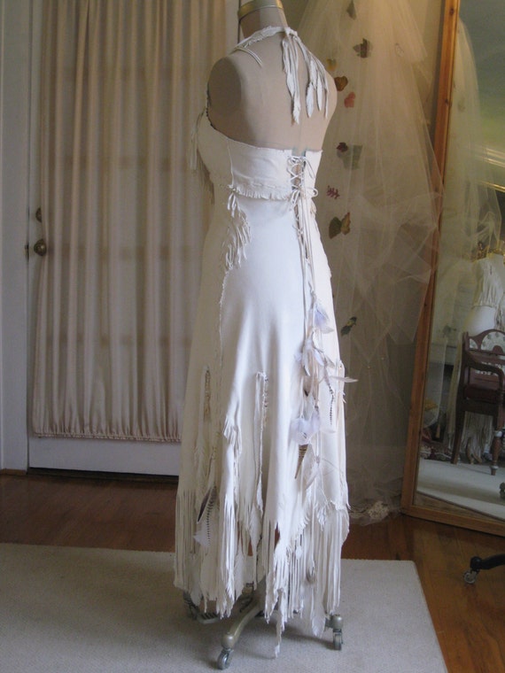 Balance Due On White Leather Wedding Dress Native American Etsy