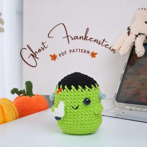 Ghost Frankenstein Crochet Pattern, Halloween Crochet Pattern,  Amigurumi Crochet, Halloween Collection Crochet Pattern