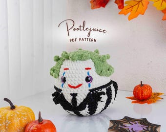 Pootlejuice Crochet Pattern, Halloween Crochet Pattern, Clown Crochet Pattern, Amigurumi Crochet Pattern, Halloween Clown PDF Tutorial