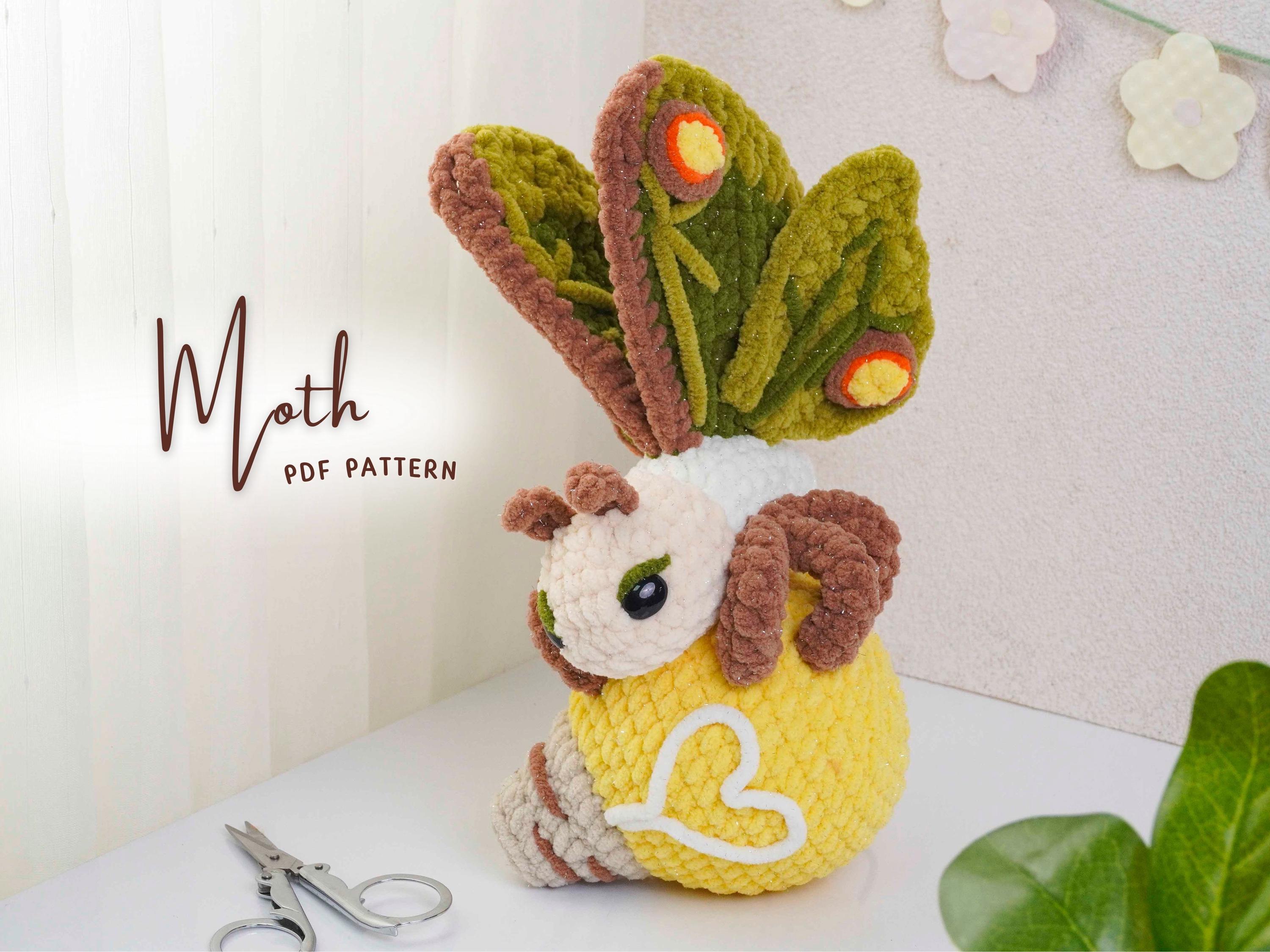 30 Moth Crochet Patterns for Amigurumi, Wearables, and Whimsical Home Decor 18 Moth Crochet Pattern, Insect Amigurumi Pattern, Mini Bug Plush Crochet