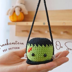 Frankenstein On Swing Crochet Pattern, Halloween Crochet Pattern, Car Hanging Crochet Pattern, Halloween Collection Crochet Pattern