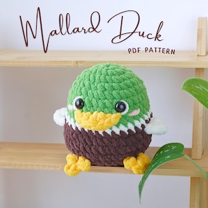 Mallard Duck No Sew Crochet Pattern, Amigurumi Crochet Pattern, Mallard Duck Amigurumi Pattern, No Sew Crochet Pattern, Crochet Pattern