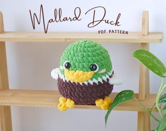 Mallard Duck No Sew Crochet Pattern, Amigurumi Crochet Pattern, Mallard Duck Amigurumi Pattern, No Sew Crochet Pattern, Crochet Pattern