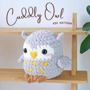 Cuddly Owl No Sew Crochet Pattern, Amigurumi Crochet Pattern, Owl Amigurumi Pattern, No Sew Crochet Pattern, Crochet Pattern
