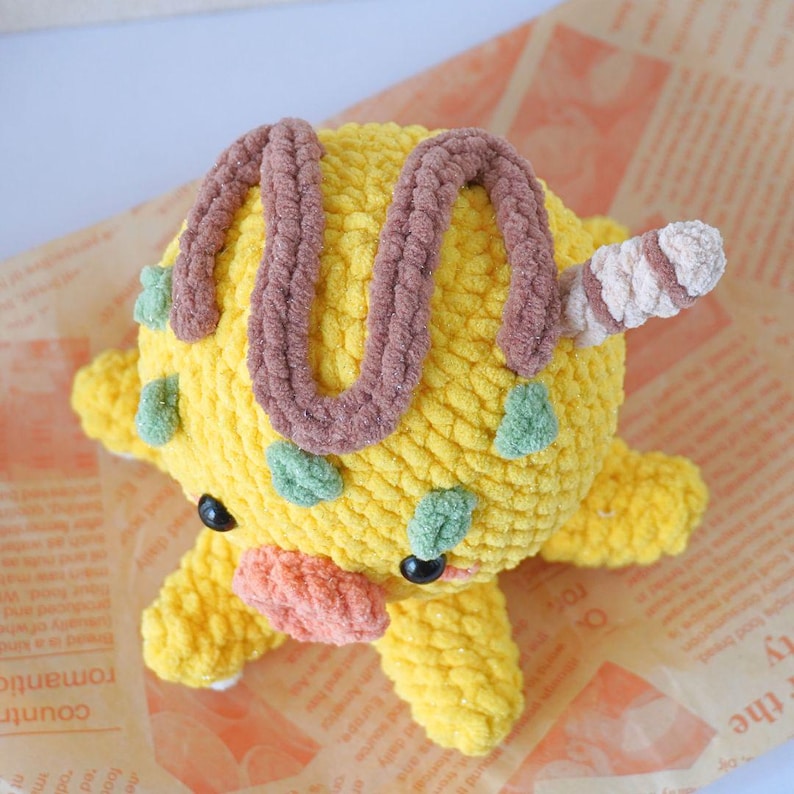Takoyaki-virkmönster, Amigurumi-virkmönster, Snabbmatsvirkmönster, Virkmönster för undervattensdjur bild 6