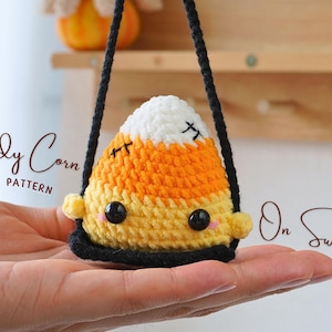 Candy Corn On Swing Crochet Pattern, Halloween Crochet Pattern, Car Hanging Crochet Pattern, Halloween Collection Crochet Pattern