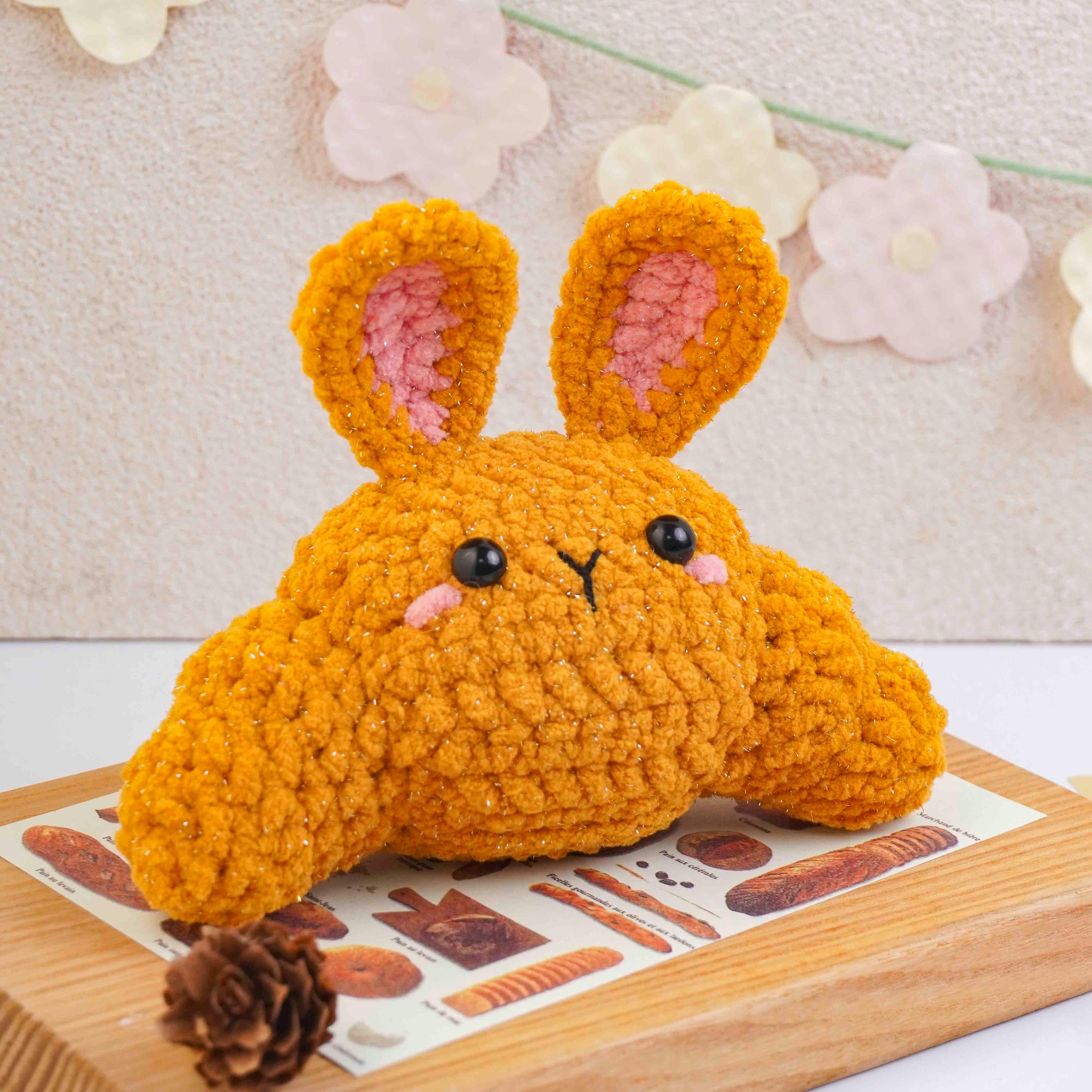 Croissant Rabbit Bunny Croissant Crochet Pattern, Classic Kitchen Food Decor ...