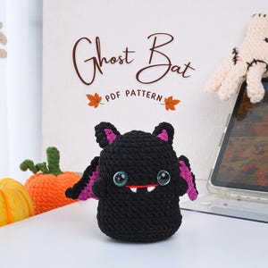 Ghost Bat Crochet Pattern, Halloween Crochet Pattern, Ghost Crochet, Amigurumi Crochet Pattern, Halloween Collection Crochet Pattern