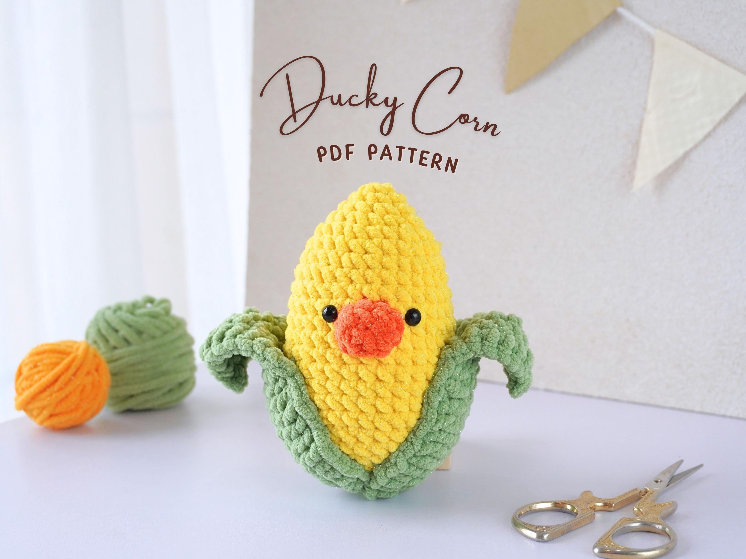 No-Sew Ducky Corn Crochet Pattern