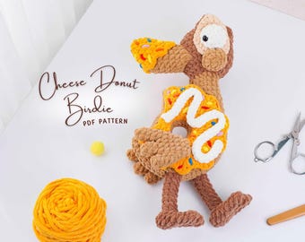 Cheese Dodonut Crochet Pattern, Amigurumi Crochet Pattern, Amigurumi Dessert Plush Toy, Easy Food Plush PDF Tutorial, PDF Tutorial