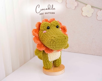 Crocodile Crochet Pattern, Crocodile Amigurumi Pattern, Reptile Animal Crochet, Plush Toy Design, Handmade Toy Design, Digital PDF Pattern