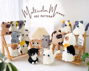 16in1 Chonky Cats Crochet Patterns, Amigurumi Crochet Pattern, Cat Crochet Pattern, Cat Plushies Pattern, Crochet Plushies Pattern Bundle