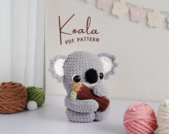 Koala Crochet Pattern, Amigurumi Crochet Pattern, Stuffed Animal Crochet Pattern, Adorable Koala Crochet Tutorial, PDF Crochet Pattern