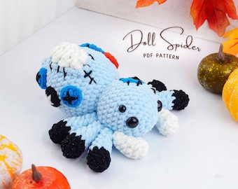 Doll Spider Crochet Pattern, Halloween Spider Amigurumi Pattern, Spider Crochet Pattern, Halloween Spider PDF Tutorial, PDF Pattern