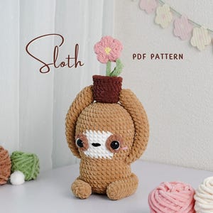 Sloth Crochet Pattern, Amigurumi Crochet Pattern, Stuffed Animal Crochet Pattern, Adorable Sloth  Crochet Tutorial, PDF Crochet Pattern