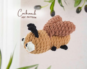 Modèle au crochet cafard, modèle amigurumi insecte, bricolage mini peluche insecte, jouet insecte PDF, guide de crochet adapté aux débutants, modèle PDF