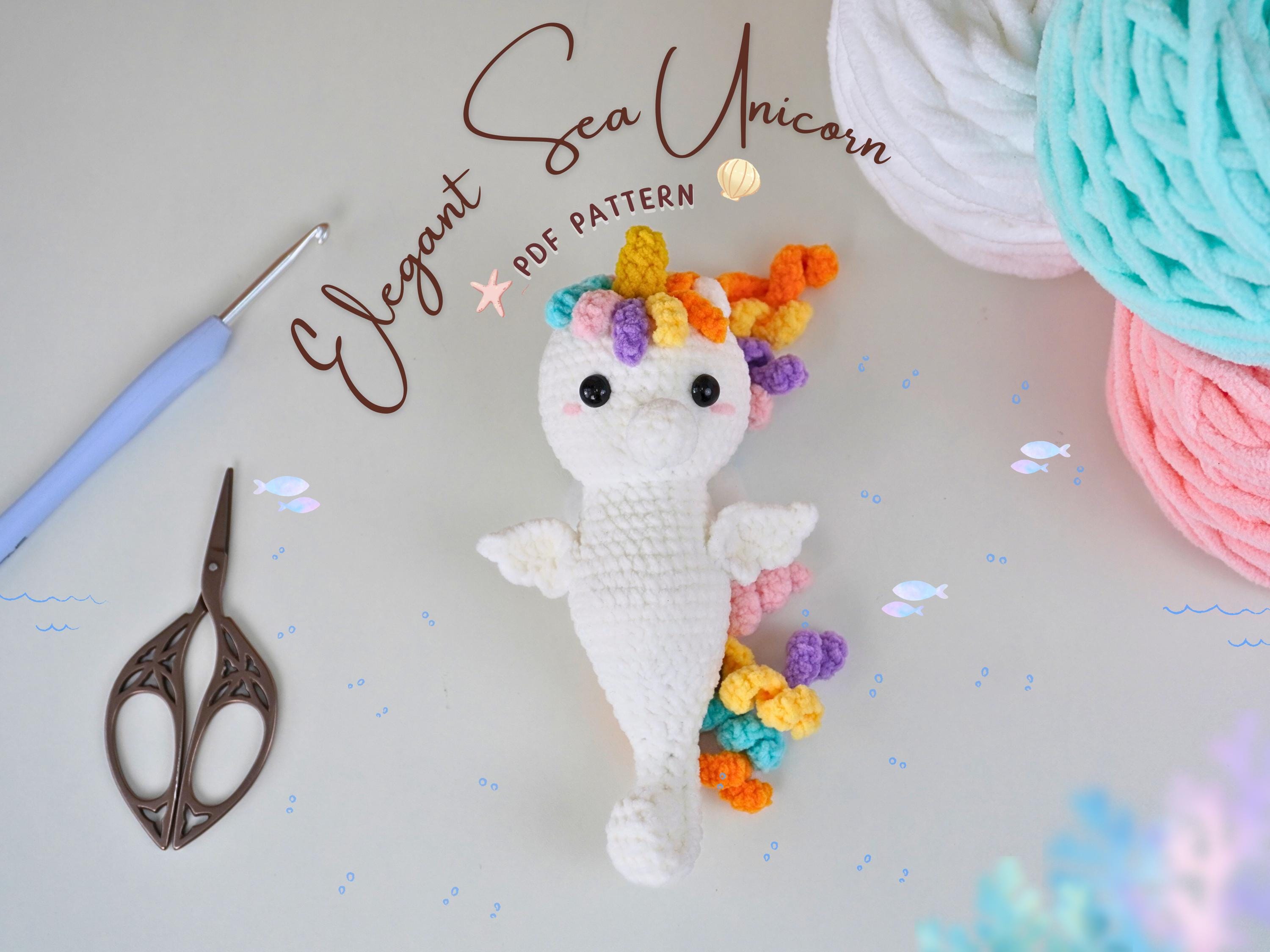30 Seahorse Crochet Patterns to Make for Ocean-Inspired Gifts, Nursery Decor, and... 12 Unicorn Seahorse Crochet Pattern