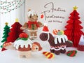 Festive Treatosaurs Crochet Pattern Bundle, Dinosaur Crochet Pattern Bundle, Amigurumi Crochet Patterns