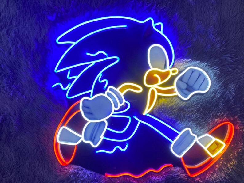 Sonic the Hedgehog Neon Sign Sonic Neon Sign Sonic Led Sign - Etsy UK