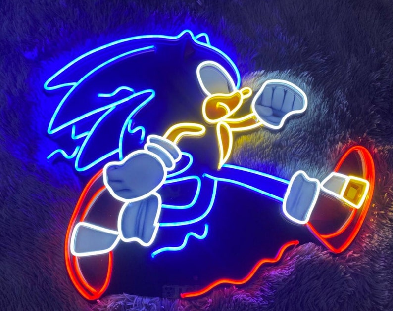 Sonic the Hedgehog Neon Sign Sonic Neon Sign Sonic Led Sign - Etsy UK